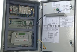Произведена сборка шкафа учёта тепла ШУТ с вычислителем КАРАТ 307- 4V4T4P (RS-485) и коммутатором КАРАТ-910