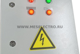 Произведена сборка партии шкафов ШУН для управления 2-мя насосами ГНОМ 25-20 (380В, Iном=6,6А) по 4-м поплавковым датчикам уровня